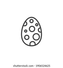 Symbol für die Ostereier-Ornament-Linie. lineares Stilzeichen für mobiles Konzept und Webdesign. Ostereier-Umriss-Vektorsymbol. Symbol, Logo-Abbildung. Vektorgrafik