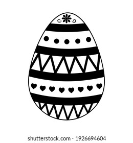 Huevo de Pascua con contorno de adorno