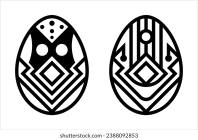 Easter Egg Ornamental, Creative Stylish Art Vector Art Illustration