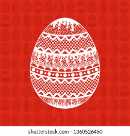 easter egg with ornaments