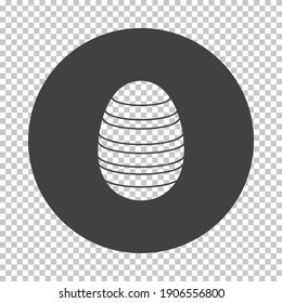 Ostereier mit Ornat-Symbol. Ziehen Sie das Stift-Design auf dem Tranparency Grid ab. Vektorgrafik.