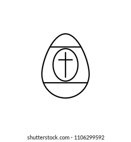 Easter egg outline icon. Element of religion sign for mobile concept and web apps. Thin line Easter egg outline icon can be used for web and mobile on white background