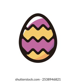 Easter egg outline icon for graphic design, apps and websites