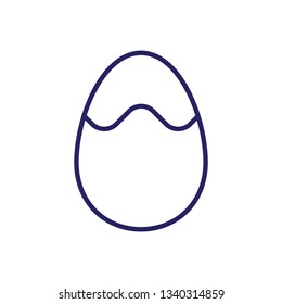 Easter Egg Outline Vector Icon