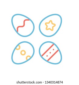 Easter Egg Outline Vector Icon