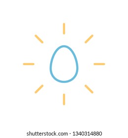 Easter Egg Outline Vector Icon
