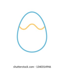 Easter Egg Outline Vector Icon