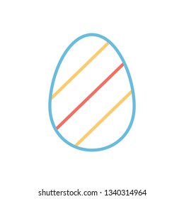 Easter Egg Outline Vector Icon
