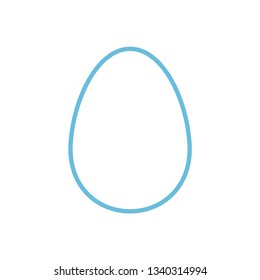 Easter Egg Outline Vector Icon