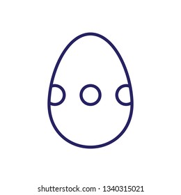 Easter Egg Outline Vector Icon