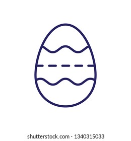 Easter Egg Outline Vector Icon