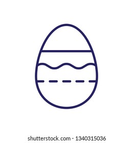 Easter Egg Outline Vector Icon