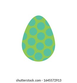 easter egg painted with balls flat style vector illustration design