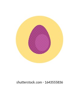 easter egg painted dotted block style vector illustration design