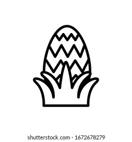 Ostereier mit geometrischen Linien gestrichen Vektorillustration Design