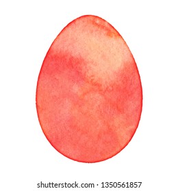 Ostereier mit Aquarell-Technik einzeln auf weißem Hintergrund. Schönes festliches у Feriendesign. EPS10-Vektorillustration.