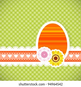 Easter egg from paper Easter card vector background eps 10