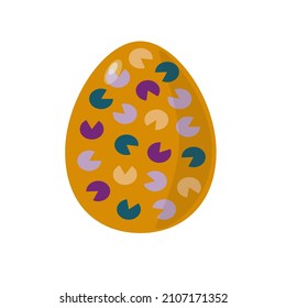 Easter egg pastel flat vector element llustration.