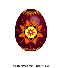Easter egg with a pattern.