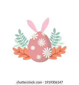 Easter Egg Pattern Flower Flat Icon