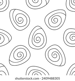 easter egg pattern hunting spring pattern textile line doodle