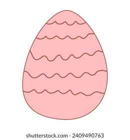 easter egg pattern hunting spring icon element vector illustration