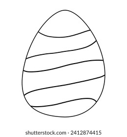 easter egg pattern hunting spring icon element line doodle