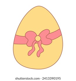 easter egg pattern hunting spring icon element vector illustration