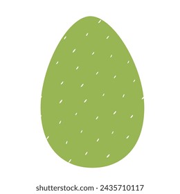 Easter Egg with Pattern Isolated on White background. Vector illustration in flat style for greeting card, invitation template, poster, background.