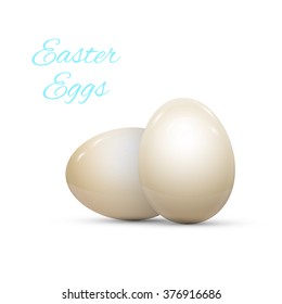 Easter Egg with Pattern Isolated on White Vector illustration