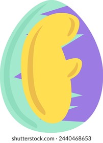 Easter Egg Pattern Letter Alphabet Vector Element