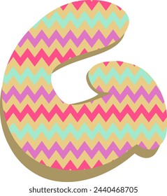 Easter Egg Pattern Letter Alphabet Vector Element