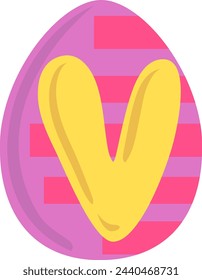 Easter Egg Pattern Letter Alphabet Vector Element