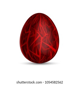 Easter egg with a pattern of ruby thorns