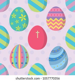 Easter Egg Pattern Seamless Vector