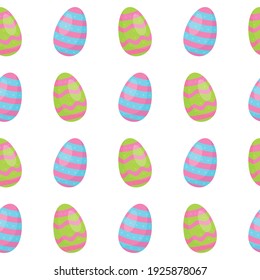 Easter egg pattern. Vector illustration infinity pattern for eastern.Collecting a basket for consecration. 