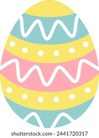 Easter Egg With Pattern Vector Illustration