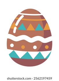 Easter egg with pattern vector illustration