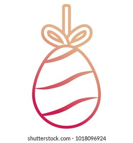 easter egg pendant  with    curved lines  a design 