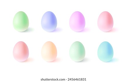 Easter Egg Pile Vector Elements 3d Isolated