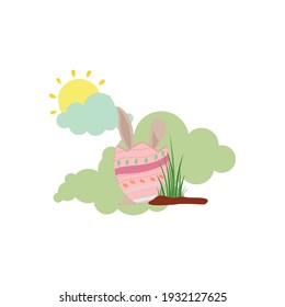 Easter Egg Pink Cloud Icon