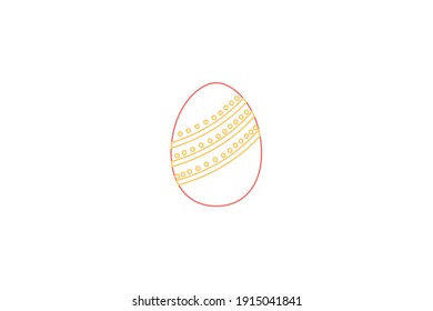 Easter Egg Pink Line Color Line