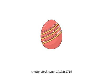 Easter Egg Pink Line Fill Line