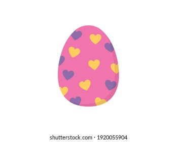 Easter Egg Pink Love Vector Illustration