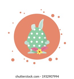 Easter Egg Polkadot Circle Bubbles Icon