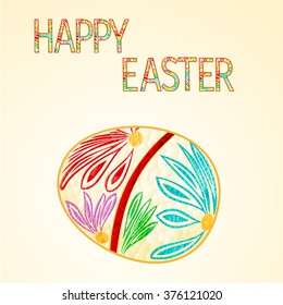 Easter egg from the polygons mosaic Happy Easter  vector illustration