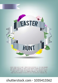 Easter Egg poster. Vector illustration. EPS 10. Happy Easter Day