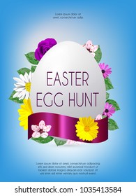 Easter Egg poster. Vector illustration. EPS 10. Happy Easter Day