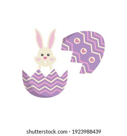 
Easter Egg Purple Bunny Flat Icon