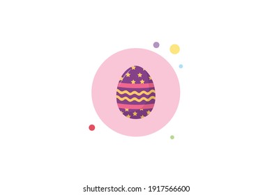 Huevo de Pascua Burbuja de la línea púrpura